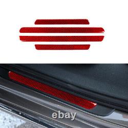 Red Carbon Fiber Interior Full Set Trim Cover Sticker For Audi A6 2012-2018