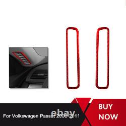 Red Carbon Fiber Interior Full Set Trim Sticker For VW Passat 2006-2010