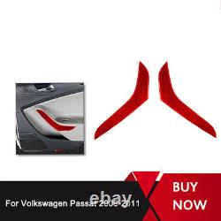 Red Carbon Fiber Interior Full Set Trim Sticker For VW Passat 2006-2010