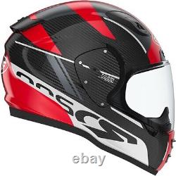 Roof RO200 Carbon Motorcycle Motorbike Helmet Falcon Red White