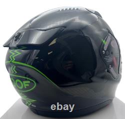 Roof RO200 Carbon Panther Green Motorcycle/Bike/Road SM Helmet ex-display