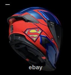 Ruroc Atlas 4.0 Carbon Fibre Motorcycle Helmet Superman S/M