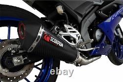 Scorpion Carbon Fibre Serket Full Exhaust System Yamaha YZF-R125 2021-22