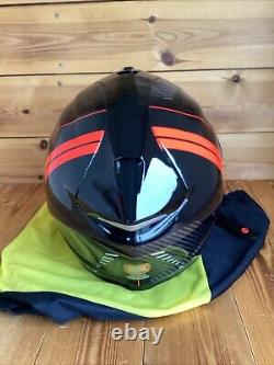 Scorpion Exo-1400 Carbon Drik Full Face Motorcycle Motorbike Helmet Red XL