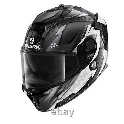 Shark Spartan Gt Carbon Urikan Black White Full Face Motorcycle Helmet