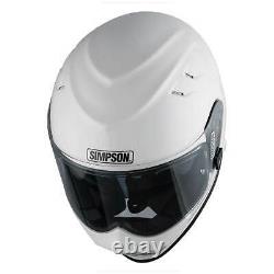 Simpson Venom Gloss White Full Face Motorcycle Sports Crash Helmet Light Weight