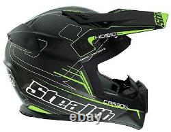 Stealth Motocross Helmet Full Carbon Fibre MX Enduro Quad LID Hd210 Pro Carbon