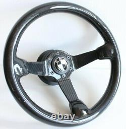 Steering Wheel fits For BMW Full carbon fiber Deep Dish E32 E34 E36 Z3 92-98