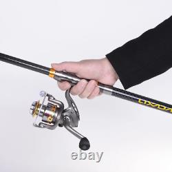 Telescopic Fishing Rod Reel Combo Full Kit Carbon Fiber Rod Pole Spinning Reel