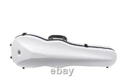 White 4/4 Full Size Violin Case Carbon Fiber Hard Violin Case with Back Straps