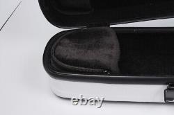 White 4/4 Full Size Violin Case Carbon Fiber Hard Violin Case with Back Straps