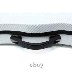 White Violin Case 4/4 Full Size Composite Carbon Fiber Hard Shell Back straps