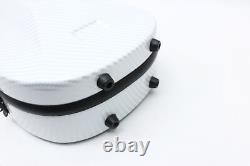 White Violin Case 4/4 Full Size Composite Carbon Fiber Hard Shell Back straps