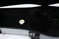 White Violin Case 4/4 Full Size Composite Carbon Fiber Hard Shell Back straps