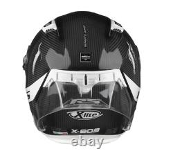 X-Lite Motorcycle Helmet X-803 RS U. C Hot Lap White 014 Rear Spoiler +Dark Visor