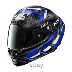 X-Lite X-803 RS U. C Motormaster 053 Blue Motorcycle Race Helmet Rear Spoiler