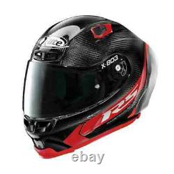 X-Lite X803 RS Red Carbon HOT LAP Removable Spoiler Motorbike Helmet + Visor WQ
